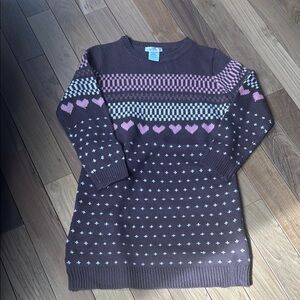Girl’s Heart Pattern Sweater dress